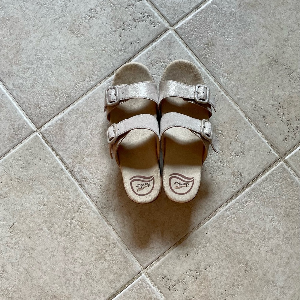 Dansko Light Beige With Sparkle Clogs. Size 37. F… - image 2